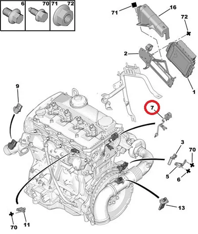 Jahutusvedeliku temperatuuri andur OEM Jumper/Boxer/Ducato 2,2HDI 2006-  Euro4 - PSA  1338F0 - OE - 100% Genuine Part
