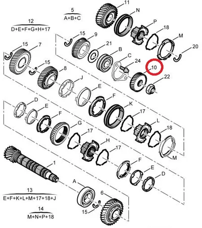 5-käigu hammasratas 31H (53X31) OEM Jumper/Boxer/Ducato -2006 - FIAT  9638304488 - OE - 100% Genuine Part