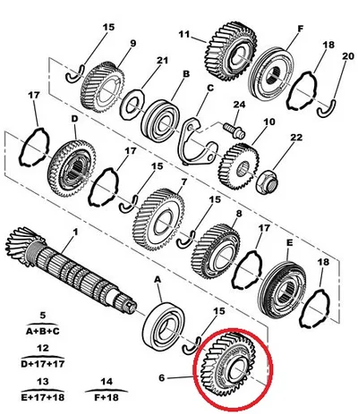 1-käigu hammasratas 11X41 OEM Jumper/Boxer/Ducato I-II-III  <08/2021  >>1682770980 - FIAT  9661271188 - OE - 100% Genuine Part