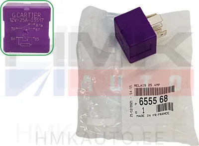 Relee 12V 25A OEM Citroen/Peugeot (5 klemmi) - PSA  655568 - OE - 100% Genuine Part