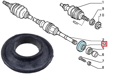 Veovõlli tugilaagri deflektor OEM Citroen/Peugeot/Fiat 26x60 -12 - PSA  325503 - OE - 100% Genuine Part