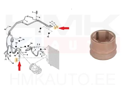 A/C toru tihend Citroen/Peugeot - PSA  6460AY/L - OEM (no box)