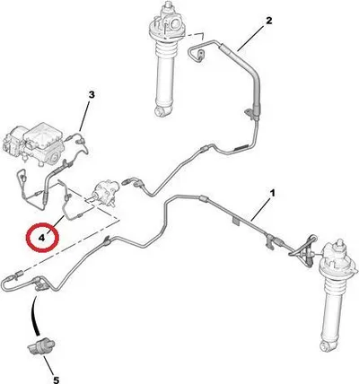 Esivedrustuse hüdraulika toru OEM Citroen C6 - PSA  5270SC - OE - 100% Genuine Part