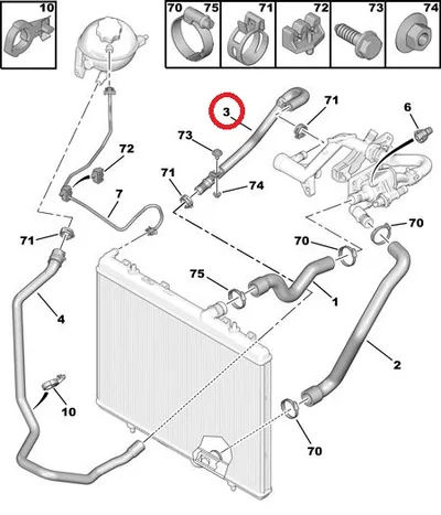 Jahutusvedeliku lõdvik OEM Citroen/Peugeot - PSA  1317R8 - OE - 100% Genuine Part