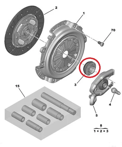 Siduri survelaager OEM Citroen/Peugeot - PSA  1611266180 - OE - 100% Genuine Part