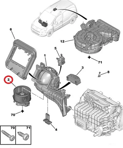Salongiventilaator OEM C4 Picasso, Partner/Berlingo 08- - PSA  6441CG - OE - 100% Genuine Part