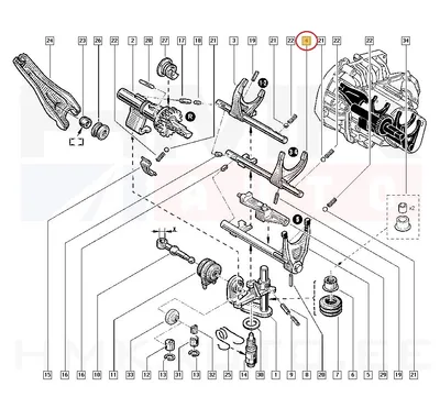 3-4. käigu lülituskahvel OEM Renault - REN  8200139861 - OE - 100% Genuine Part