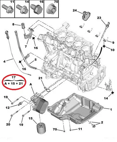 Õlijahuti koos filtriga OEM Jumper/Boxer/Ducato/Transit 2,2HDI 2006- - PSA  9808866680 - OE - 100% Genuine Part
