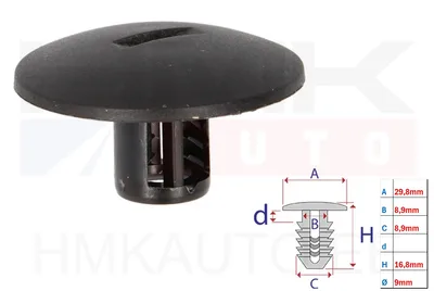 Polstri tüübel Citroen/Peugeot/Renault 8,9mm (1tk.) - 10556