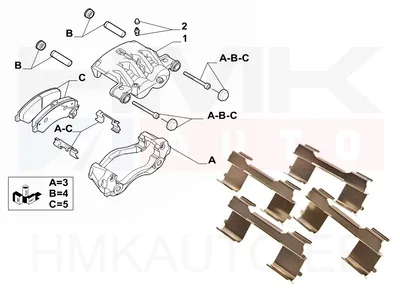 Ketaspiduriklotside kinnituskomplekt eesmine Jumper/Boxer/Ducato 06- (280/28mm ketas) - 109-1729
