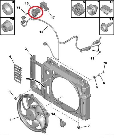 Juhe ventilaatori juhtplokile 9673999880* OEM Berlingo/Partner - PSA  1611739780 - OE - 100% Genuine Part