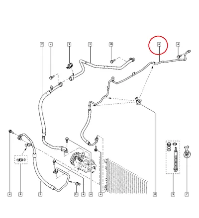 A/C toru, kõrgsurve OEM Renault Master 2010-  (R134a) - REN  924400031R - OE - 100% Genuine Part