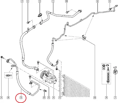A/C toru, kõrgsurve OEM Renault Master 2010-14  FWD - REN  924901255R - OE - 100% Genuine Part