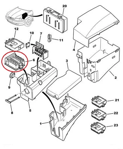 Kaitsmekarp OEM Citroen Berlingo,Xsara / Peugeot Partner, 106, 306, 406 - PSA  6500C6 - OE - 100% Genuine Part