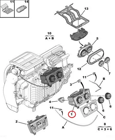 Salongisoojenduse juhtplokk OEM Jumper/Boxer/Ducato 2006-11 (ei A/C) - PSA  6451YH - OE - 100% Genuine Part