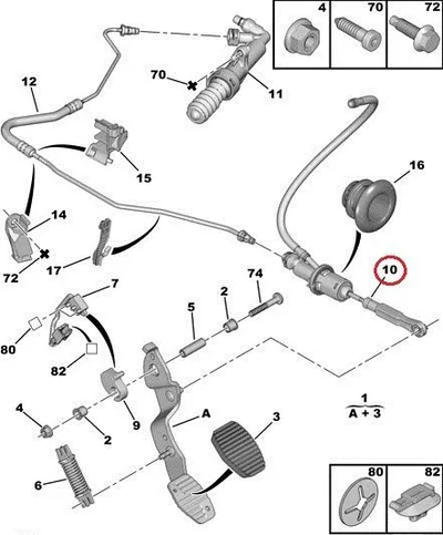 Siduri peasilinder OEM Citroen Berlingo/Peugeot Partner 2008- - PSA  9808167880 - OE - 100% Genuine Part