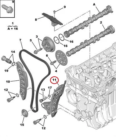 Mootoriketi tald OEM Citroen/Peugeot EP-mootorid - PSA  081831 - OE - 100% Genuine Part