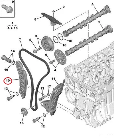 Mootori ketipinguti tald OEM Citroen/Peugeot EP-mootorid - PSA  081830 - OE - 100% Genuine Part