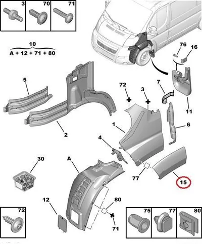 Esitiiva liist vasak OEM Jumper/Boxer/Ducato 2006-14 - PSA  1610461780 - OE - 100% Genuine Part