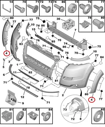 Esistange rattakoopa liist parem OEM Jumper/Boxer/Ducato 2006- - FIAT  735423190 - OE - 100% Genuine Part