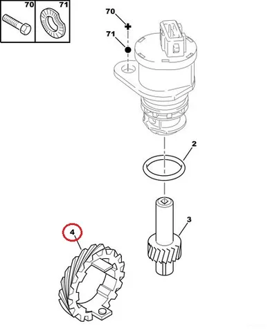 Spidomeetri hammasratas OEM Citroen/Peugeot - PSA  264305 - OE - 100% Genuine Part