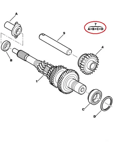 Käigukasti peavõlli laagrite komplekt OEM Citroen/Peugeot ML5C k.kast - PSA  1611557680 - OE - 100% Genuine Part