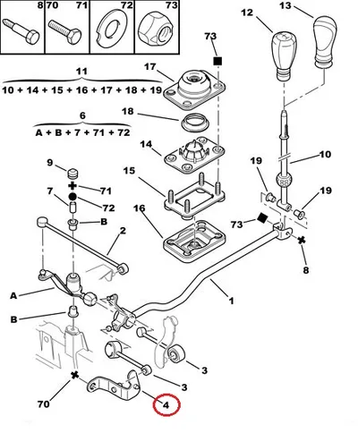 Käiguvahetusvarda tugi OEM Berlingo/Partner MA k.kast - PSA  9800899080 - OE - 100% Genuine Part