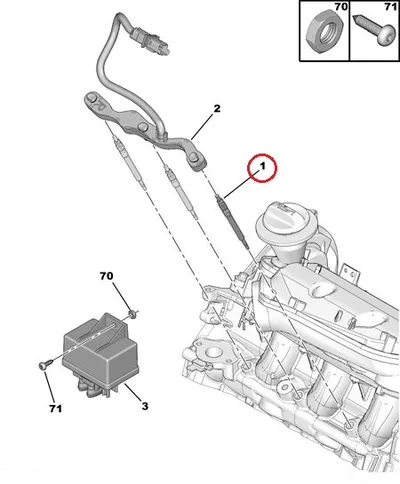 Eelsüüteküünal OEM Citroen/Peugeot 2,7HDi - PSA  5960F8 - OE - 100% Genuine Part