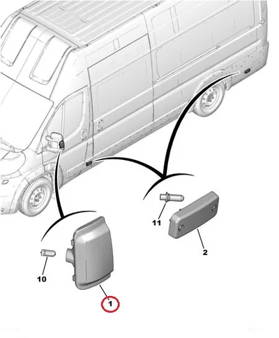 Suunatuli peeglis parem "oranz" OEM Boxer/Jumper/Ducato 06-  W16W >>1688409680 - PSA  6325H4 - OE - 100% Genuine Part