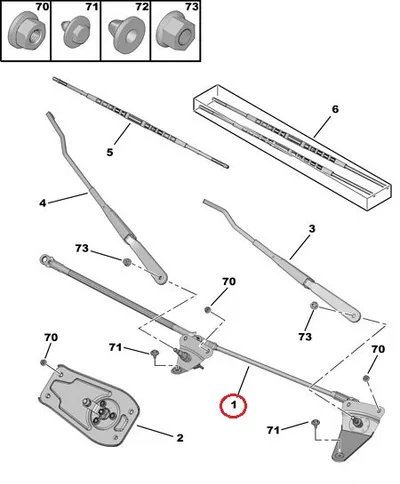 Klaasipühkija hoovastik OEM Berlingo/Partner -08 - PSA  6401G0 - OE - 100% Genuine Part