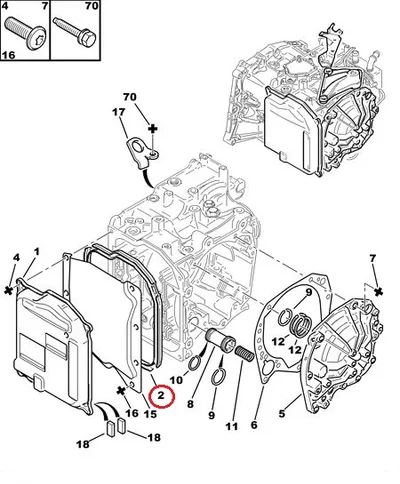 Käigukasti otsakaane tihend OEM Renault/PSA AL4 , AT8, DP0 - PSA  220940 - OE - 100% Genuine Part