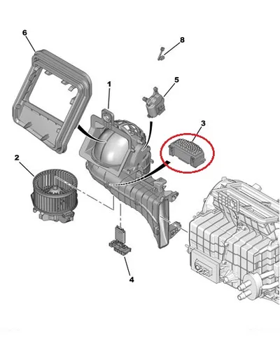 Salongiventilaatori juhtplokk OEM Citroen C4 Picasso - PSA  6441CE - OE - 100% Genuine Part