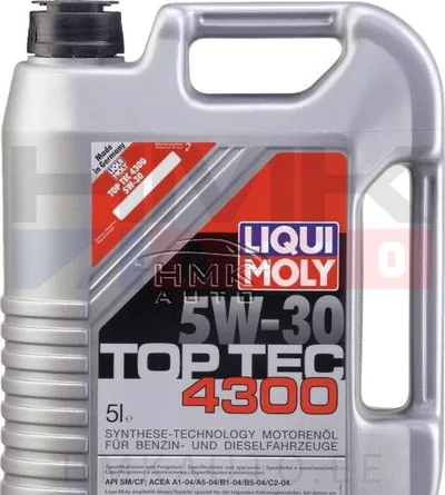Mootoriõli TOP TEC 4300 5W-30 hüdrokrakk õli 5L - LI2324 - Liqui Moly