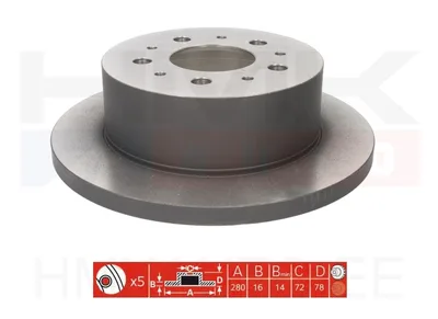 Piduriketas tagumine Jumper/Boxer/Ducato 2006-  15"  280/16mm - DF4770 - TRW
