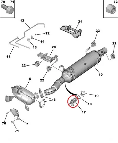 AdBlue pihusti OEM Citroen/Peugeot 2,0HDI/2,2HDI>>9873019980 - PSA  9801187080 - OE - 100% Genuine Part