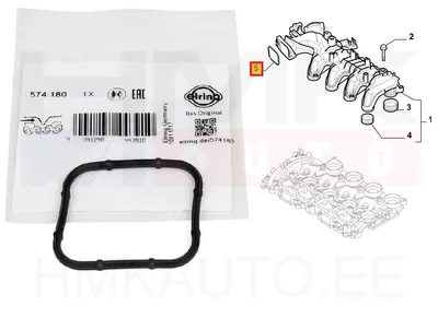 Sisselaskekollektori tihend Citroen/Peugeot/Ford 1,6HDi - 574.180 - Elring