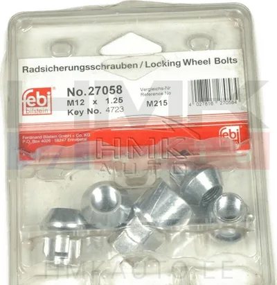 Turvamutrite komplekt M12x1,25 - 27058 - Febi Bilstein