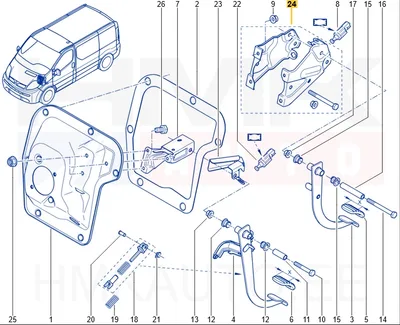 Piduripedaali kronstein OEM Renault Trafic/Opel Vivaro - REN  7701209621 - OE - 100% Genuine Part