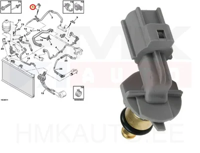 Jahutusvedeliku temperatuuri andur OEM Citroen/Peugeot 2,7/3,0HDi - PSA  1338E5 - OE - 100% Genuine Part