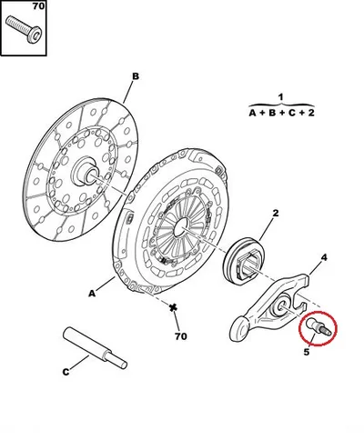 Sidurikahvli sarniir OEM Citroen/Peugeot 2,0HDI 16V/2,2EW - PSA  212052 - OE - 100% Genuine Part