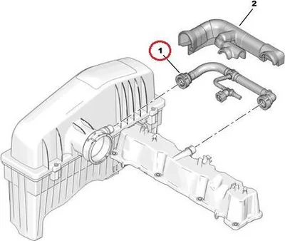 Karterituulutuse toru OEM Citroen/Peugeot - PSA  1192WZ - OE - 100% Genuine Part