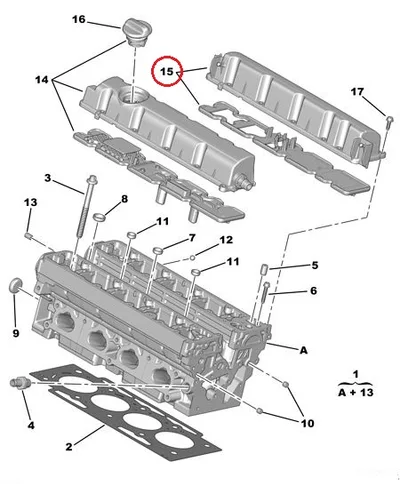 Klapikambri kaas, väljalase OEM Citroen Peugeot EW7A / EW10A - PSA  0248P6 - OE - 100% Genuine Part