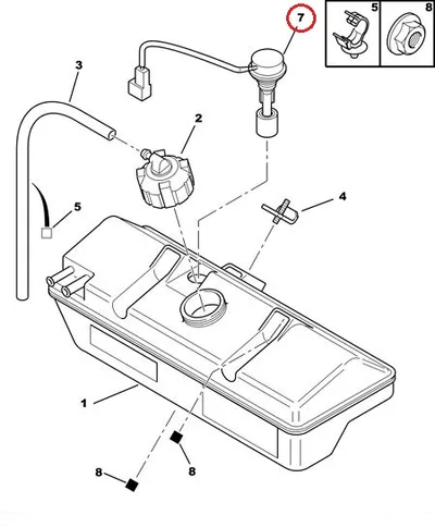 Jahutusvedeliku taseme andur OEM PSA/Fiat - FIAT  1317028080 - OE - 100% Genuine Part