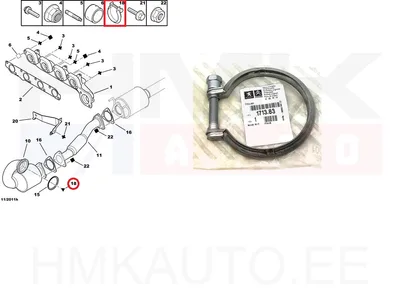 Summuti klamber OEM Jumper/Boxer/Ducato 2,2HDi 2006- - PSA  171383 - OE - 100% Genuine Part