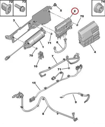Juhtmoodul Start-Stop OEM Citroen/Peugeot Euro5 - PSA  9805721280 - OE - 100% Genuine Part