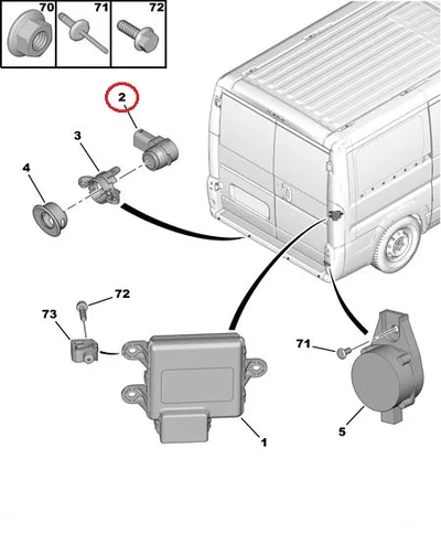 Parkimisandur OEM Jumper/Boxer/Ducato/Nemo -2016 - PSA  1606904180 - OE - 100% Genuine Part