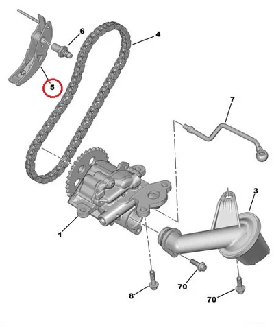 Mootori õlipumba ketitald OEM Jumper/Boxer/Ducato 2,2HDI 2006- - PSA  103318 - OE - 100% Genuine Part