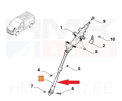 Roolisamba kardaanliigend OEM Renault Trafic III 1,6DCI - REN  488202081R - OE - 100% Genuine Part