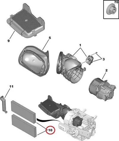 Salongiõhu filter OEM Citroen C-Elysee/Peugeot 301 - PSA  9814237680 - OE - 100% Genuine Part