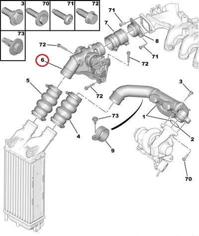 Drosselklapp OEM Citroen/Peugeot 1,6HDi - PSA  0345F3 - OE - 100% Genuine Part